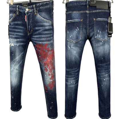 New-DSQ2  Personalized hot diamond process  Jeans