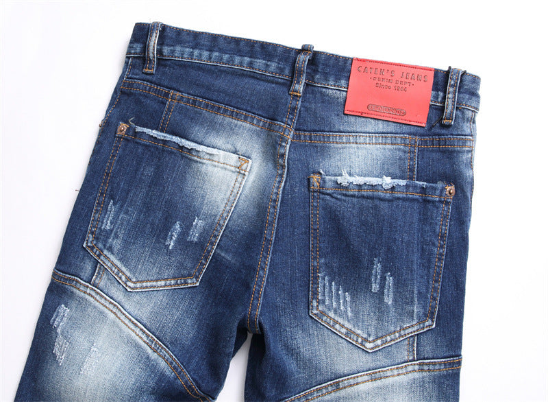 New-DSQ2 Frayed patch Jeans