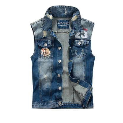 New-DSQ2   Denim vest coat