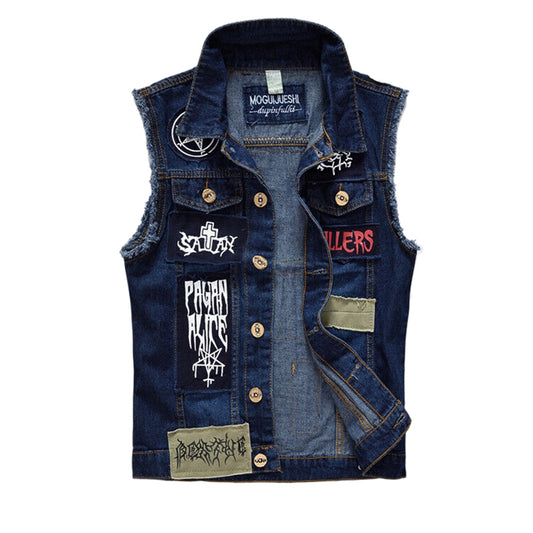 New-DSQ2   Denim vest coat