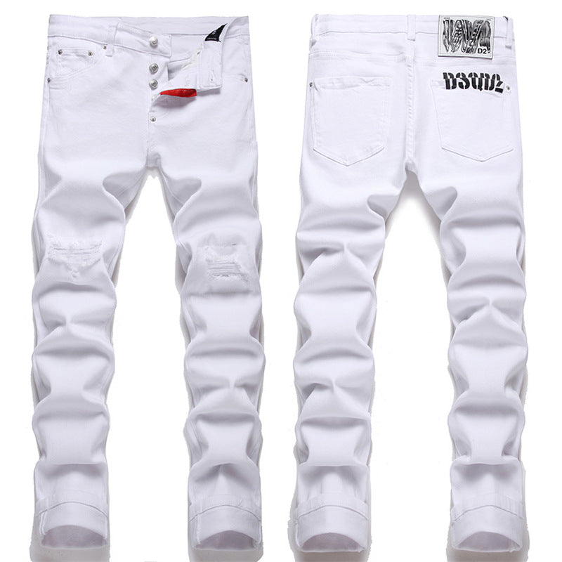 New-DSQ2 Frayed patch Jeans