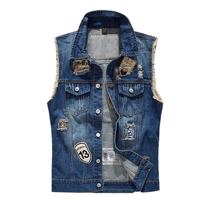 New-DSQ2   Denim vest coat