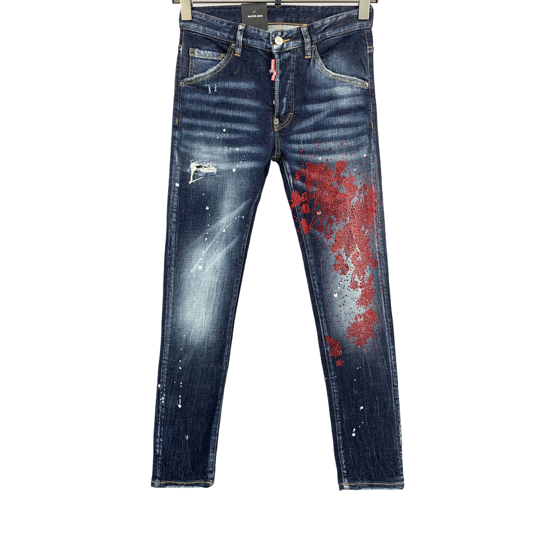 New-DSQ2  Personalized hot diamond process  Jeans