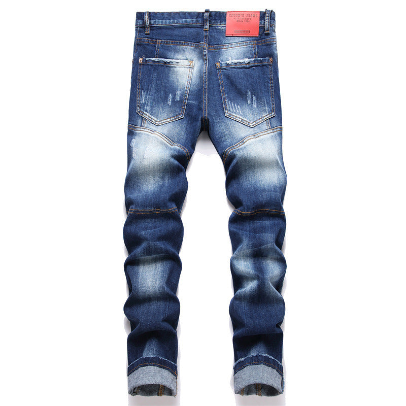 New-DSQ2 Frayed patch Jeans