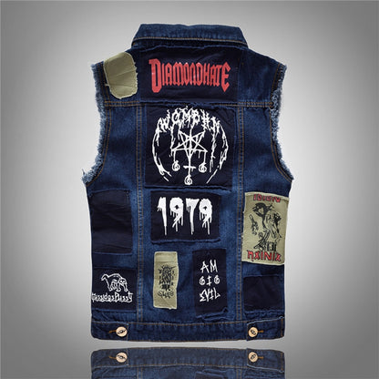 New-DSQ2   Denim vest coat