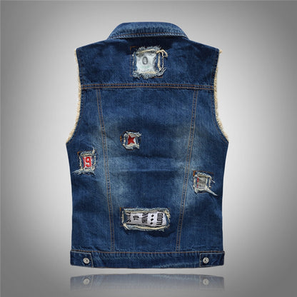 New-DSQ2   Denim vest coat