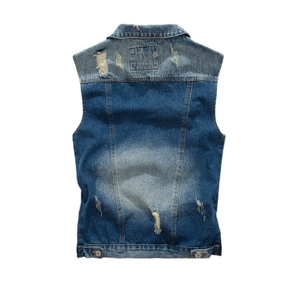 New-DSQ2   Denim vest coat