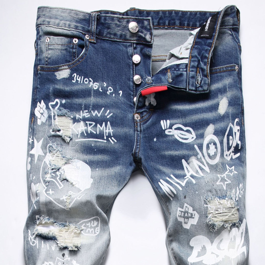 New-DSQ2 Personalized inkjet jeans