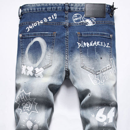 New-DSQ2 Personalized inkjet jeans