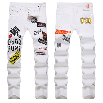 New DSQ2  24ss   Slim fit, fashionable, street style Jeans