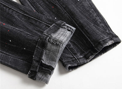 New-DSQ2 Frayed patch Jeans