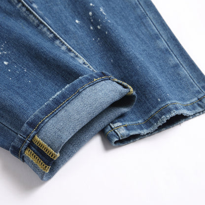 New-DSQ2 hole patch print Jeans