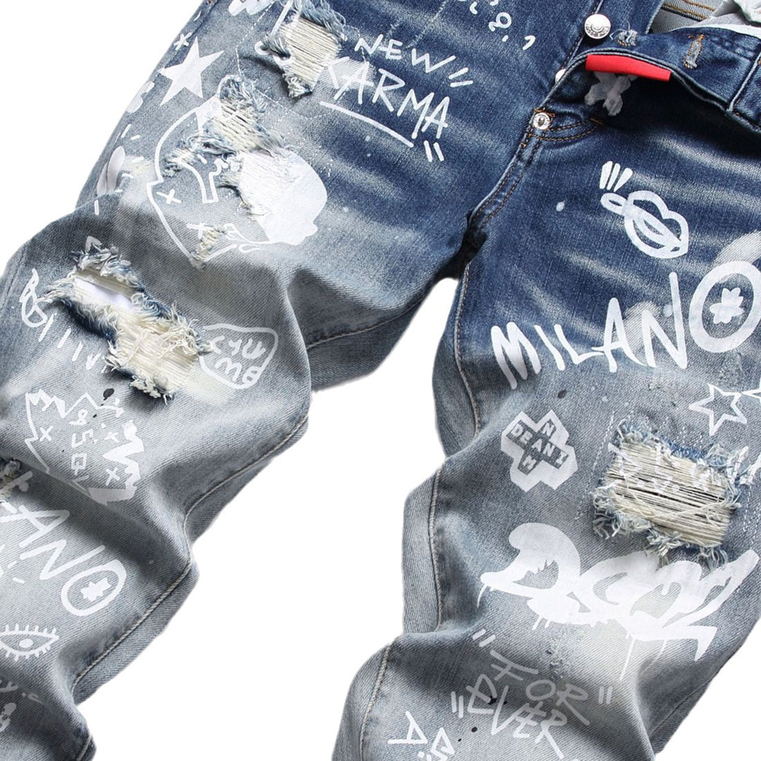 New-DSQ2 Personalized inkjet jeans