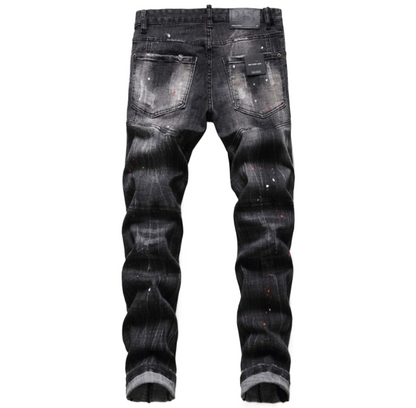 New-DSQ2 Frayed patch Jeans