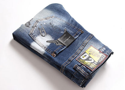 New-DSQ2 Frayed patch Jeans