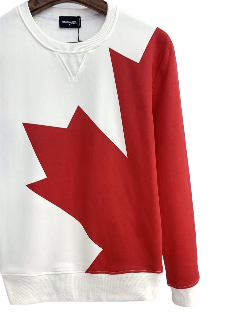 DSQ2  New 2024 Large maple leaf letter print  Sweatshirts