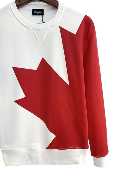 DSQ2  New 2024 Large maple leaf letter print  Sweatshirts