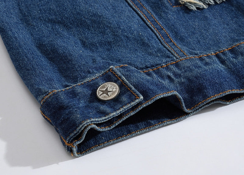 New-DSQ2   Denim vest coat